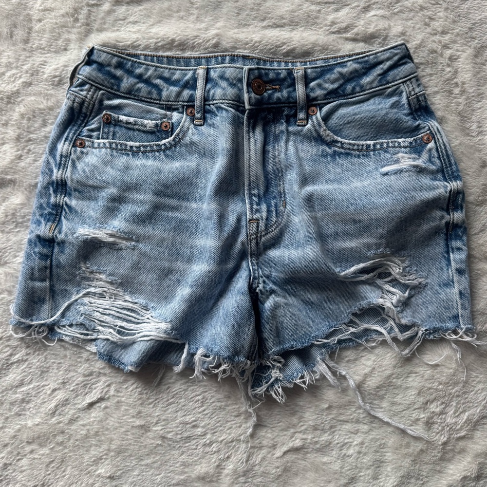 American Eagle | Distressed Denim Tomgirl Shorts | 4